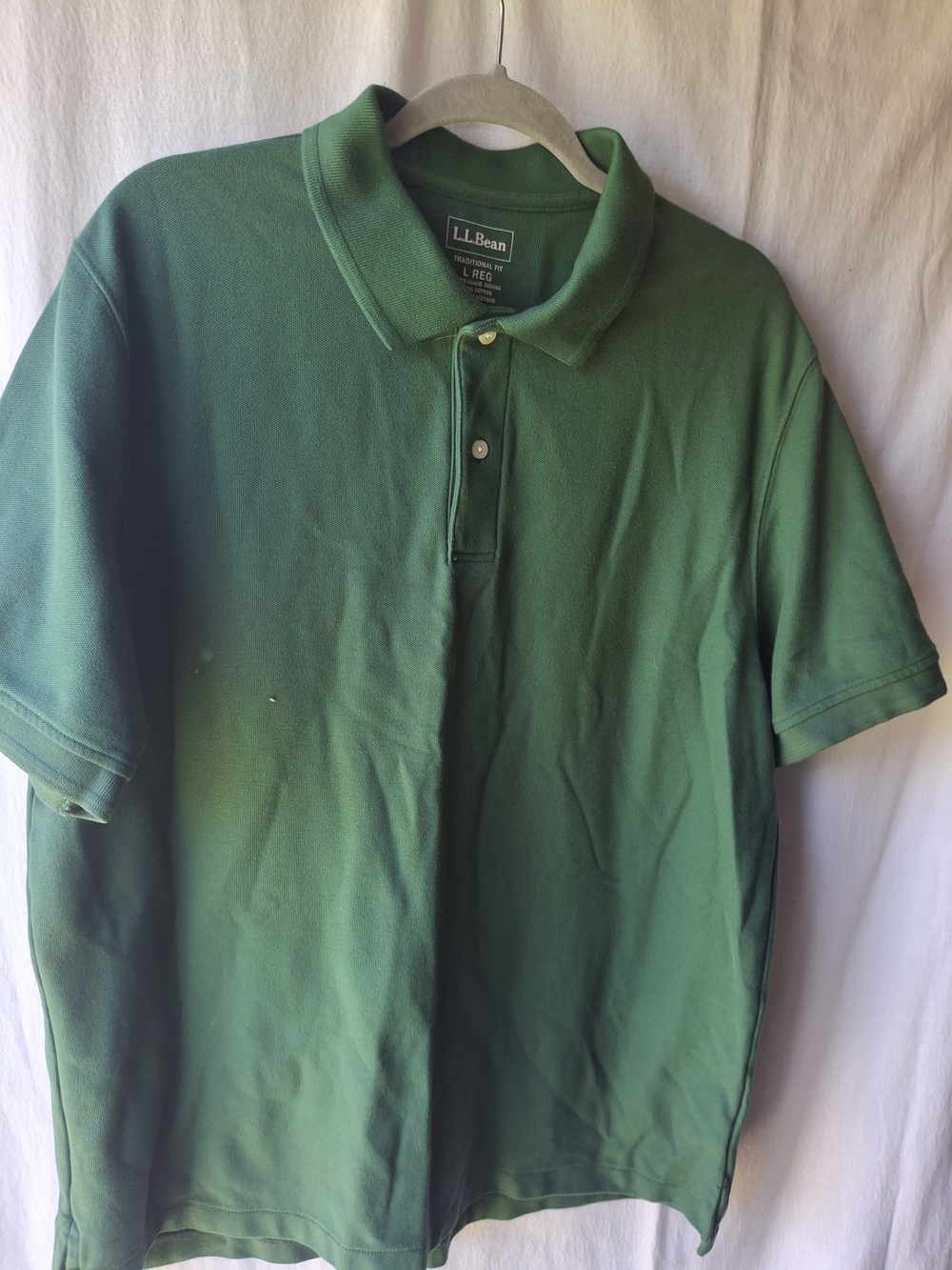 L.L. Bean Men's Classic Green Polo Shirt